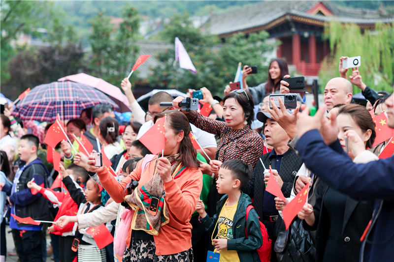 長假期間，華清宮景區(qū)策劃了一系列精彩的“文化大餐”。華清宮景區(qū)供圖